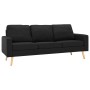 Sofá de 3 plazas de tela negro by , Sofas - Ref: Foro24-288722, Price: 386,51 €, Discount: %