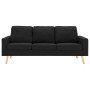 Sofá de 3 plazas de tela negro by , Sofas - Ref: Foro24-288722, Price: 386,51 €, Discount: %