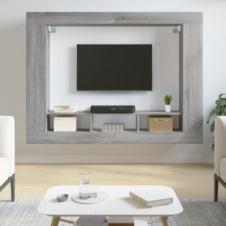 Mueble de TV madera de ingeniería gris Sonoma 152x22x113 cm von , TV-Möbel - Ref: Foro24-833728, Preis: 105,95 €, Rabatt: %