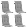 Cojín silla de jardín respaldo alto 4 uds tela gris 120x50x3 cm von , Kissen für Stühle und Sofas - Ref: Foro24-43180, Preis:...