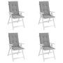 Cojín silla de jardín respaldo alto 4 uds tela gris 120x50x3 cm von , Kissen für Stühle und Sofas - Ref: Foro24-43180, Preis:...