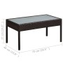 Set muebles de jardín 5 piezas y cojines ratán sintético marrón by , Garden sets - Ref: Foro24-44184, Price: 353,88 €, Discou...