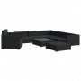 Set muebles de jardín 8 piezas y cojines ratán sintético negro von , Gartensets - Ref: Foro24-46768, Preis: 809,45 €, Rabatt: %