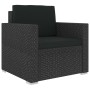 Set muebles de jardín 8 piezas y cojines ratán sintético negro von , Gartensets - Ref: Foro24-46768, Preis: 809,45 €, Rabatt: %
