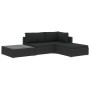 Set de muebles de jardín 4 pzas y cojines ratán sintético negro by , Garden sets - Ref: Foro24-46780, Price: 364,57 €, Discou...