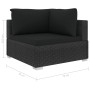 Set de muebles de jardín 4 pzas y cojines ratán sintético negro by , Garden sets - Ref: Foro24-46780, Price: 364,57 €, Discou...