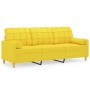 Sofá de 3 plazas con cojines tela amarillo claro 180 cm von , Sofas - Ref: Foro24-3200795, Preis: 233,77 €, Rabatt: %
