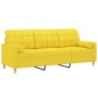 Sofá de 3 plazas con cojines tela amarillo claro 180 cm von , Sofas - Ref: Foro24-3200795, Preis: 233,77 €, Rabatt: %