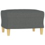 Sofá de 3 plazas con taburete de tela gris oscuro 180 cm by , Sofas - Ref: Foro24-3201074, Price: 327,52 €, Discount: %
