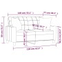 Sofá de 2 plazas con cojines cuero sintético gris 140 cm by , Sofas - Ref: Foro24-3200805, Price: 196,99 €, Discount: %