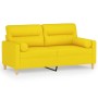 Sofá de 2 plazas con cojines tela amarillo claro 140 cm by , Sofas - Ref: Foro24-3200826, Price: 181,94 €, Discount: %
