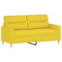 Sofá de 2 plazas con cojines tela amarillo claro 140 cm by , Sofas - Ref: Foro24-3200826, Price: 181,94 €, Discount: %