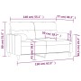 Sofá de 2 plazas con cojines tela amarillo claro 140 cm by , Sofas - Ref: Foro24-3200826, Price: 181,94 €, Discount: %