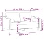 Sofá de 2 plazas con cojines tela rojo tinto 140 cm by , Sofas - Ref: Foro24-3200851, Price: 234,03 €, Discount: %