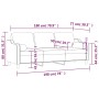 Sofá de 3 plazas con cojines tela amarillo claro 180 cm von , Sofas - Ref: Foro24-3200858, Preis: 244,35 €, Rabatt: %