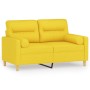 Sofá de 2 plazas con cojines tela amarillo claro 120 cm von , Sofas - Ref: Foro24-3200818, Preis: 196,12 €, Rabatt: %