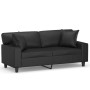 Sofá de 2 plazas con cojines cuero sintético negro 140 cm von , Sofas - Ref: Foro24-3200866, Preis: 266,97 €, Rabatt: %