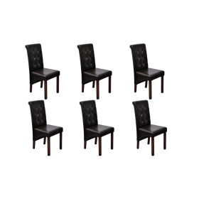 Sillas de comedor 6 uds cuero sintético marrón by , dining chairs - Ref: Foro24-160320, Price: 569,55 €, Discount: %