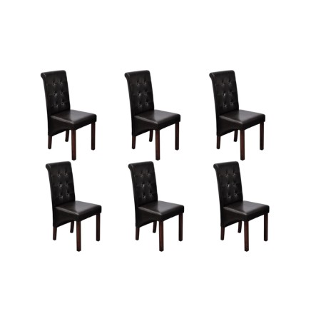 Sillas de comedor 6 uds cuero sintético marrón by , dining chairs - Ref: Foro24-160320, Price: 530,71 €, Discount: %