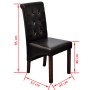 Sillas de comedor 6 uds cuero sintético marrón by , dining chairs - Ref: Foro24-160320, Price: 530,71 €, Discount: %