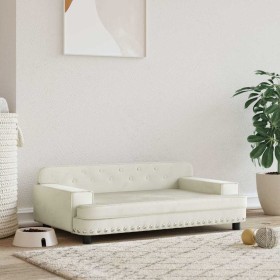 Cama para perros de terciopelo crema 90x53x30 cm von , Betten für Hunde - Ref: Foro24-171874, Preis: 91,15 €, Rabatt: %