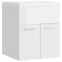 Glossy white engineered wood cabinet with sink by vidaXL, bathroom vanities - Ref: Foro24-3070817, Price: 115,78 €, Discount: %