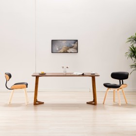 Sillas de comedor 2 uds madera curvada y cuero sintético negro by , dining chairs - Ref: Foro24-283125, Price: 278,78 €, Disc...