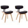 Sillas de comedor 2 uds madera curvada y cuero sintético negro von , Essstühle - Ref: Foro24-283125, Preis: 274,40 €, Rabatt: %