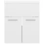 Glossy white engineered wood cabinet with sink by vidaXL, bathroom vanities - Ref: Foro24-3070817, Price: 115,78 €, Discount: %
