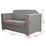 Sofá de 2 plazas de tela gris claro by , Sofas - Ref: Foro24-243580, Price: 311,94 €, Discount: %