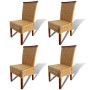 Sillas de comedor 4 unidades ratán natural marrón by , dining chairs - Ref: Foro24-274202, Price: 352,21 €, Discount: %