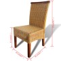 Sillas de comedor 4 unidades ratán natural marrón by , dining chairs - Ref: Foro24-274202, Price: 352,21 €, Discount: %