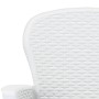 Mesa y sillas de jardín 5 piezas plástico blanco aspecto ratán von , Gartensets - Ref: Foro24-276108, Preis: 530,43 €, Rabatt: %