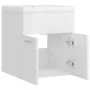 Glossy white engineered wood cabinet with sink by vidaXL, bathroom vanities - Ref: Foro24-3070817, Price: 115,78 €, Discount: %