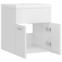 Glänzend weißer Waschbeckenunterschrank aus Holzwerkstoff von vidaXL, Badezimmerwaschtische - Ref: Foro24-3070817, Preis: 117...
