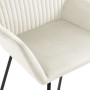 Sillas de comedor 6 unidades de terciopelo crema de , Sillas de comedor - Ref: Foro24-277014, Precio: 739,67 €, Descuento: %