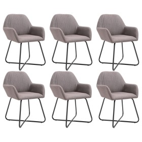 Sillas de comedor 6 unidades de tela gris taupe by , dining chairs - Ref: Foro24-277113, Price: 671,78 €, Discount: %