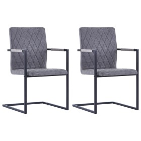 Sillas de comedor voladizas 2 uds cuero sintético gris oscuro von , Essstühle - Ref: Foro24-281679, Preis: 224,84 €, Rabatt: %