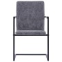 Sillas de comedor voladizas 2 uds cuero sintético gris oscuro by , dining chairs - Ref: Foro24-281679, Price: 228,53 €, Disco...