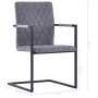Sillas de comedor voladizas 2 uds cuero sintético gris oscuro by , dining chairs - Ref: Foro24-281679, Price: 228,53 €, Disco...