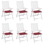 Cojines de silla de jardín 6 uds tela rojo tinto 50x50x3 cm von , Kissen für Stühle und Sofas - Ref: Foro24-314058, Preis: 46...