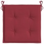 Cojines de silla de jardín 6 uds tela rojo tinto 50x50x3 cm von , Kissen für Stühle und Sofas - Ref: Foro24-314058, Preis: 46...