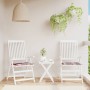 Cojines de silla de jardín 2 uds tela a cuadros rojo 40x40x3 cm by , Cushions for chairs and sofas - Ref: Foro24-314032, Pric...
