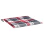Cojines de silla de jardín 2 uds tela a cuadros rojo 40x40x3 cm by , Cushions for chairs and sofas - Ref: Foro24-314032, Pric...
