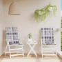 Cojín silla jardín respaldo alto 2 uds cuadros gris 120x50x3 cm by , Cushions for chairs and sofas - Ref: Foro24-314128, Pric...