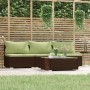 Set muebles de jardín 4 piezas y cojines ratán sintético marrón by , Garden sets - Ref: Foro24-317562, Price: 375,37 €, Disco...
