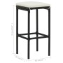 Taburetes de cocina con cojines 3 uds ratán sintético negro by , Kitchen stools - Ref: Foro24-313443, Price: 170,46 €, Discou...