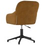 Silla de oficina giratoria de terciopelo marrón