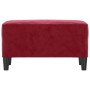 Banco de terciopelo rojo vino tinto 70x35x41 cm de , Bancos - Ref: Foro24-349401, Precio: 49,23 €, Descuento: %