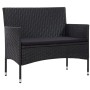 Set de muebles de jardín 4 pzas y cojines ratán sintético negro von , Gartensets - Ref: Foro24-45813, Preis: 299,11 €, Rabatt: %